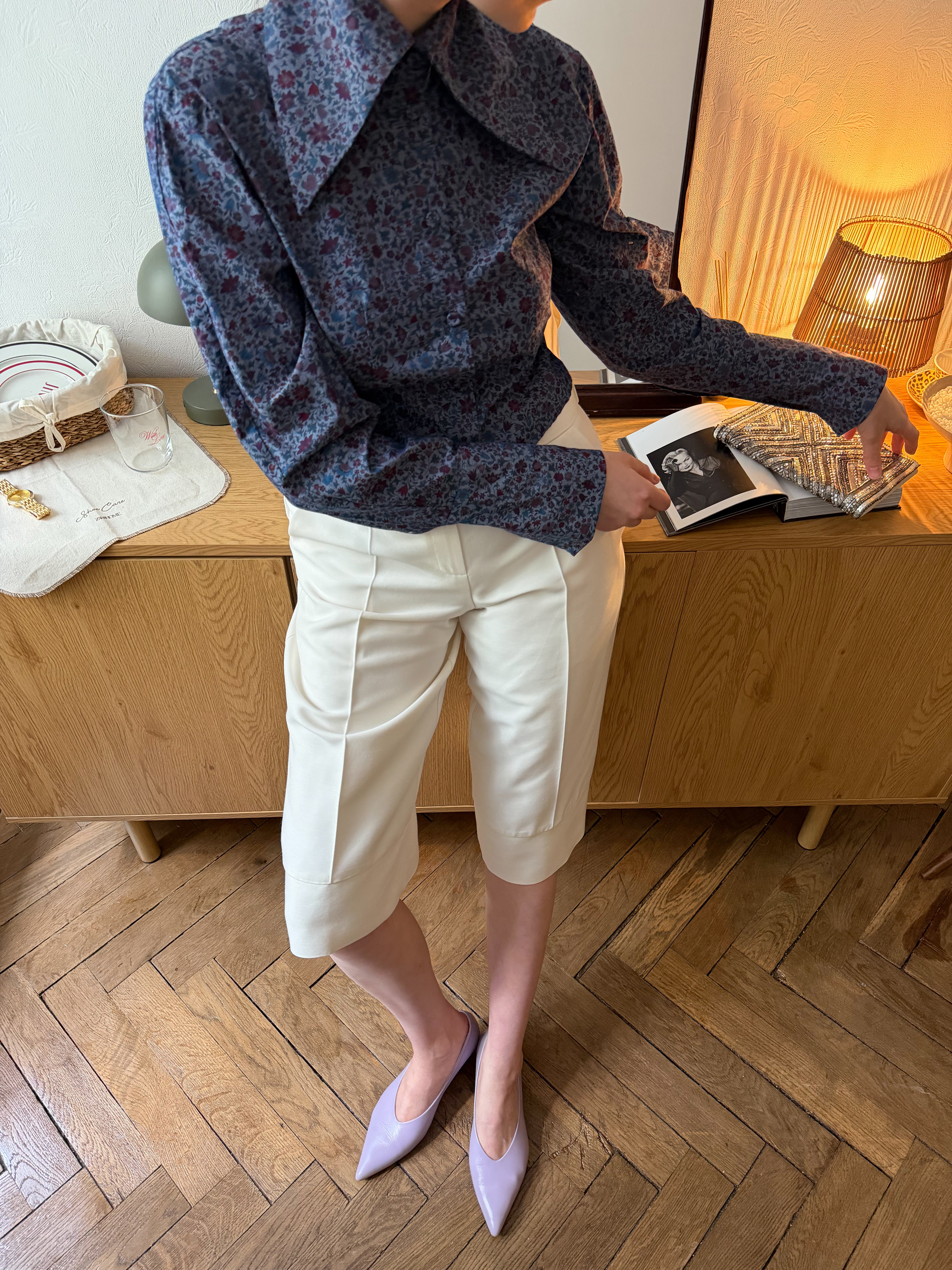 structured heavyweight cotton shorts