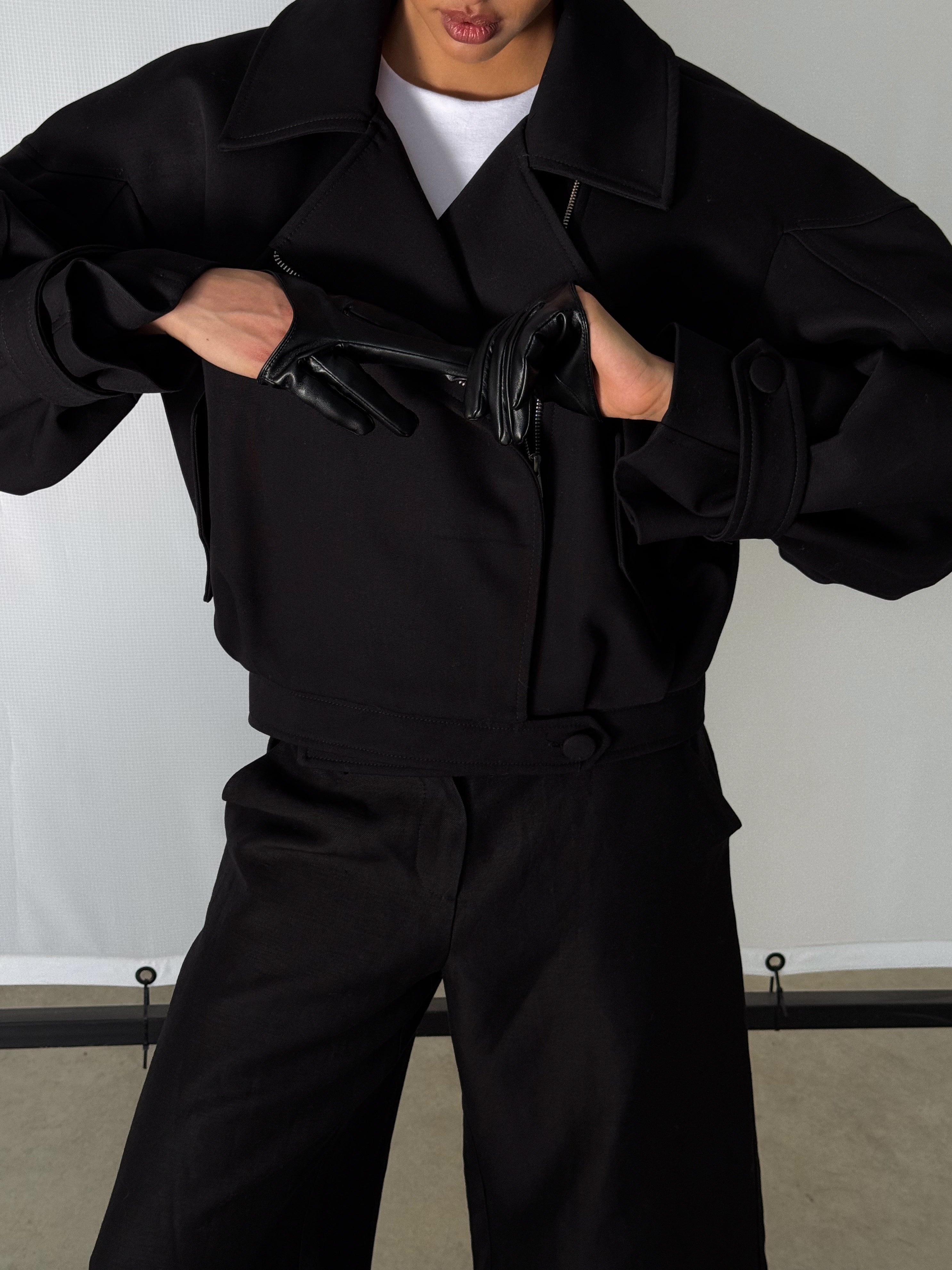 Black Bomber Jacket