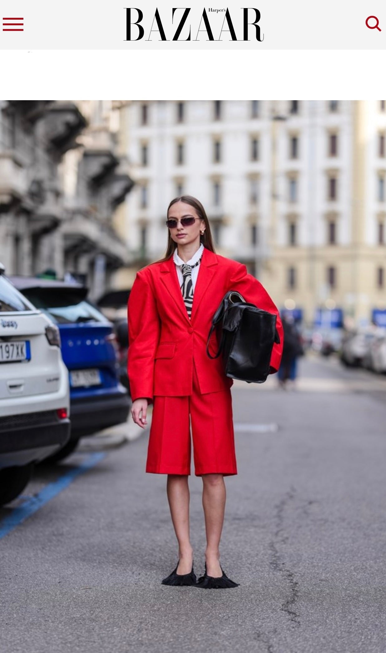 Structured Pure Wool Blazer with Statement Sleeves