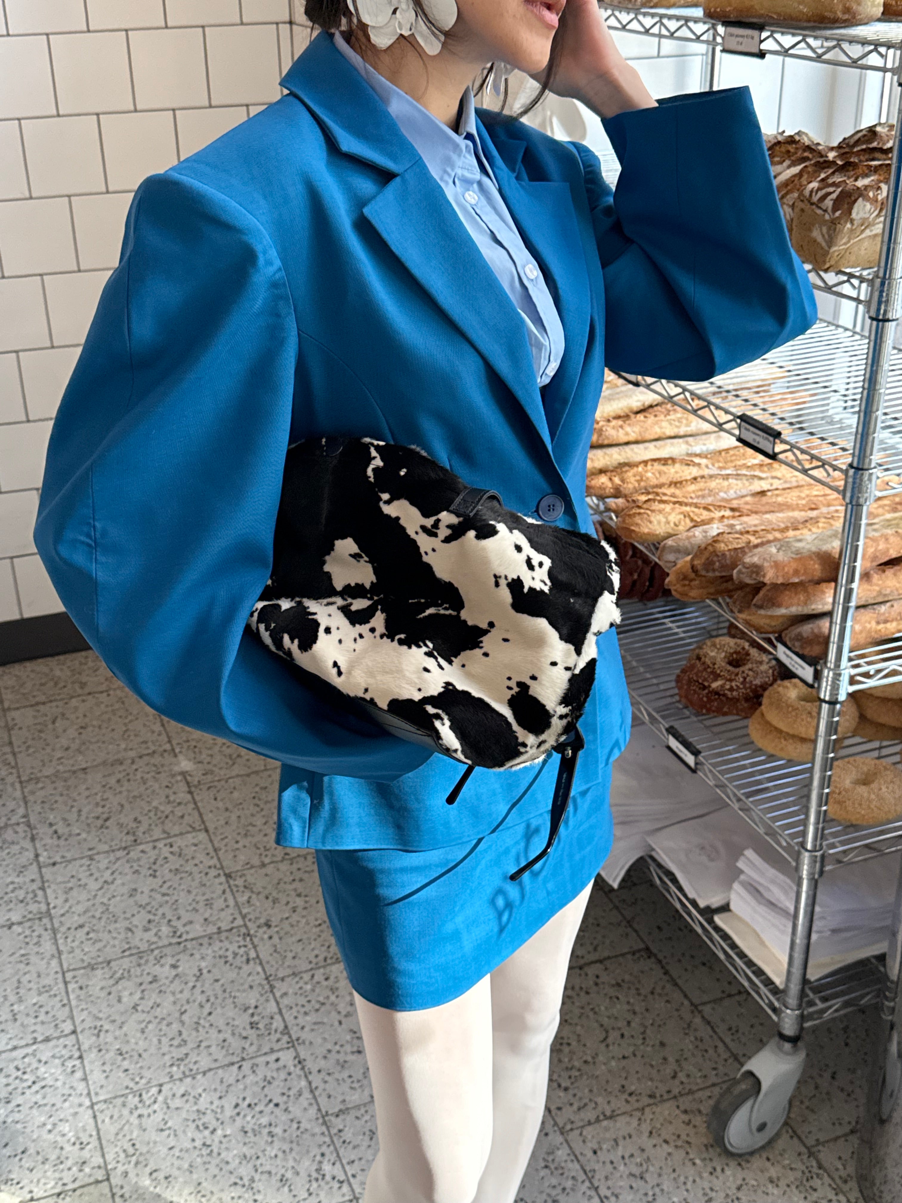 Classic Blue Wool Skirt