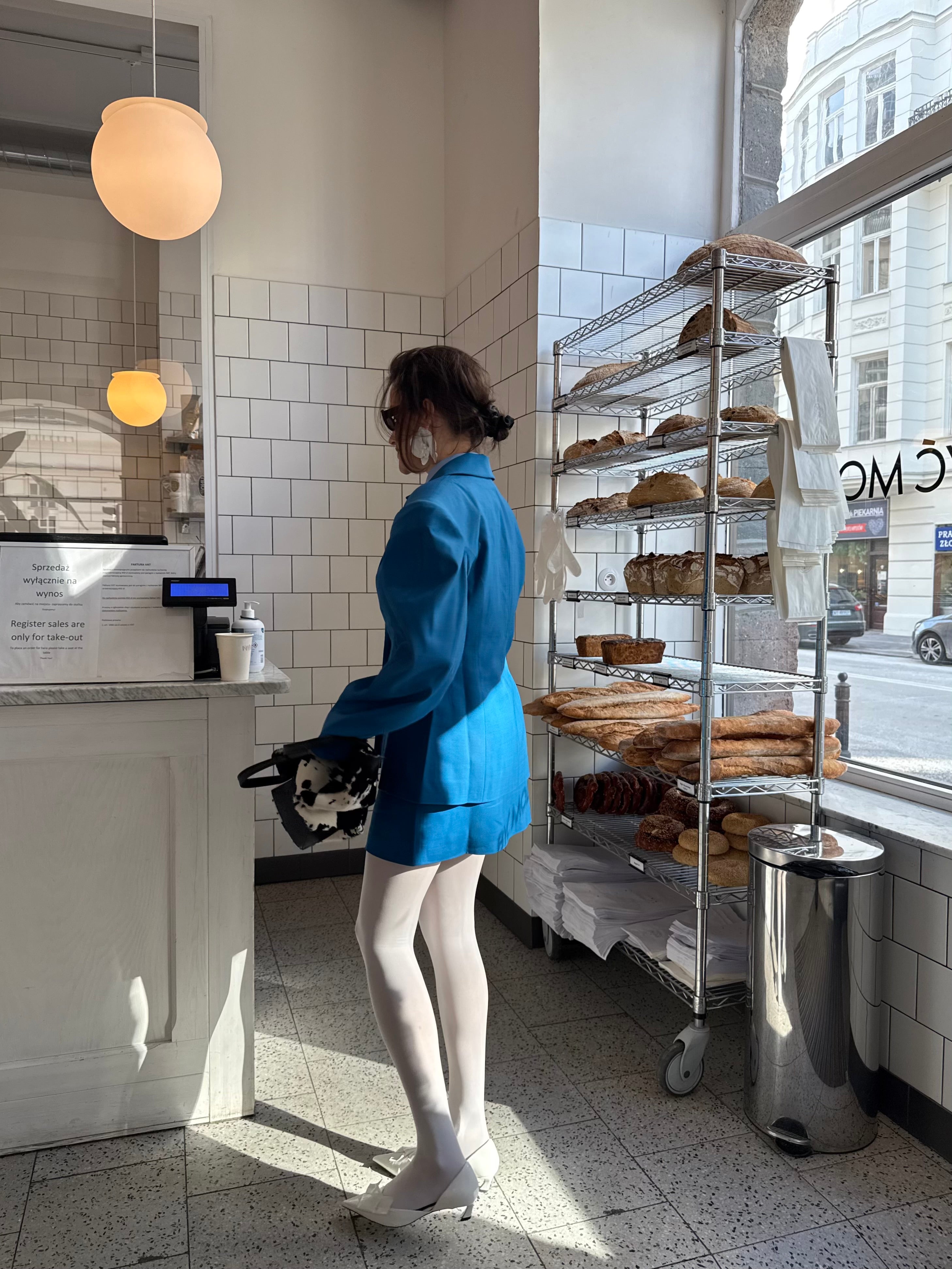 Classic Blue Wool Skirt