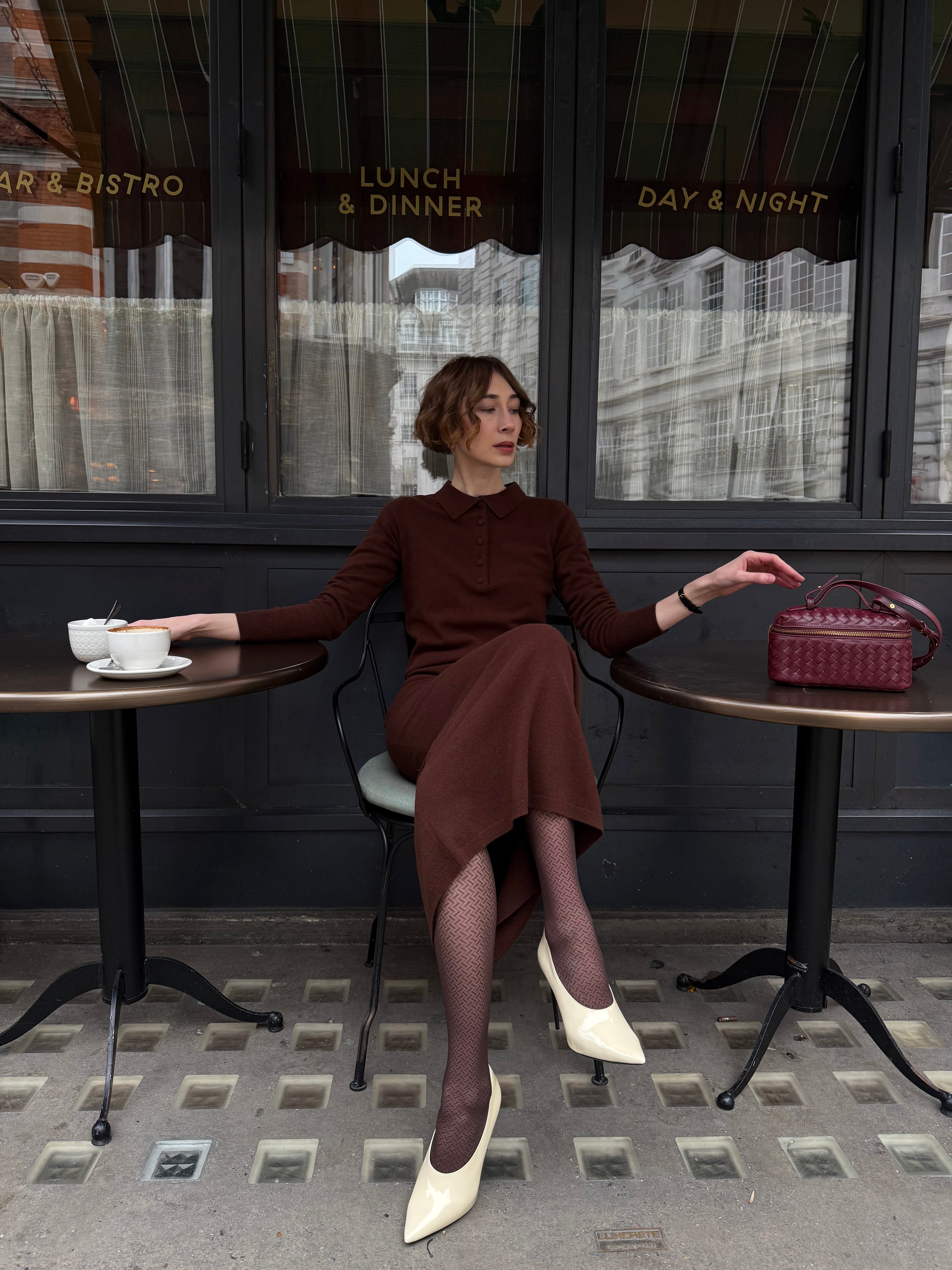 PURE MERINO WOOL SKIRT
 - Deep Brown